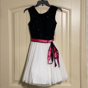 black and white dress